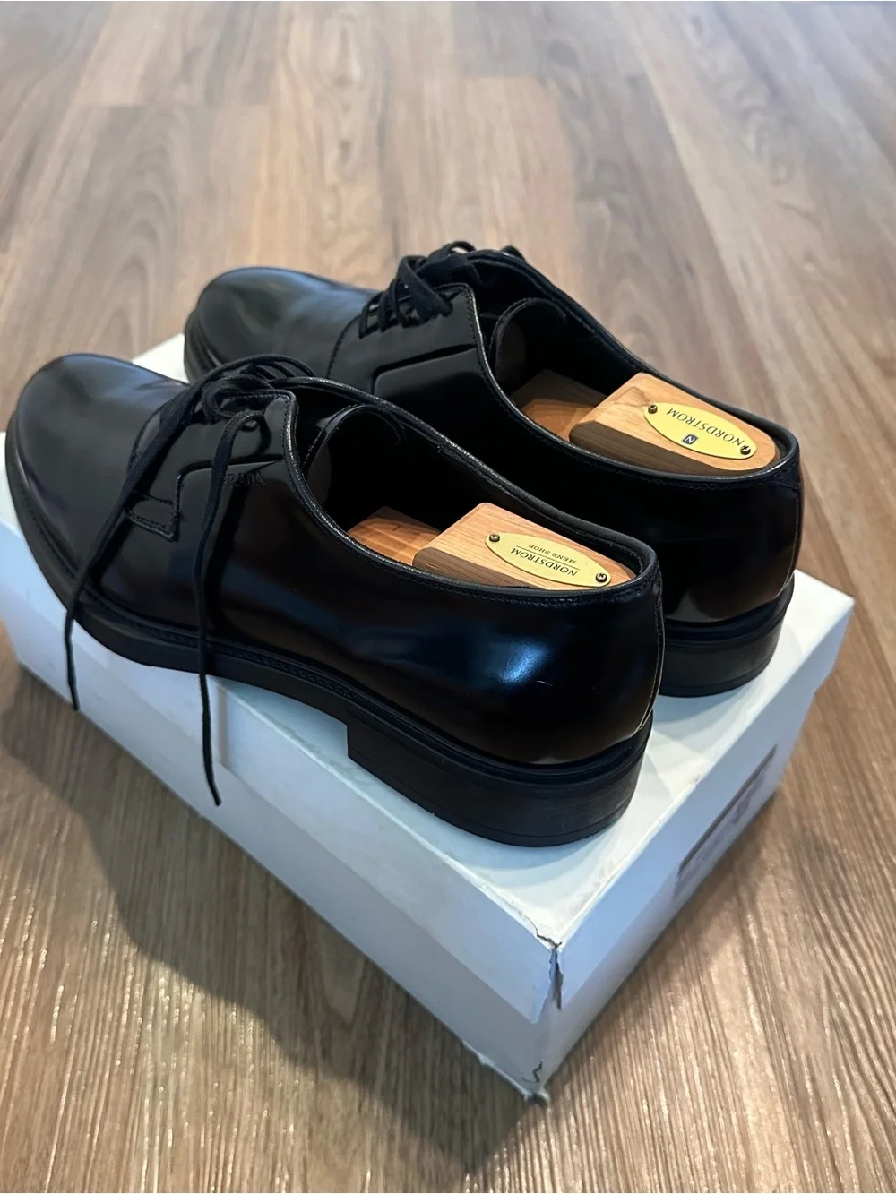 Classic Black Leather Derby Shoes - Polished Men's Dress Shoes